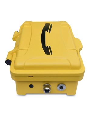 強力なノイズキャンセリング機能を備えた屋外用工業電話、伸縮式ステンレス鋼ケーブルチューブ、工業グレードシリコンキーパッド